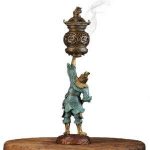 Vajrapani Bronze Incense Burner Statue, approved main product view.