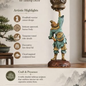 Vajrapani Bronze Incense Burner Statue, approved main product view.