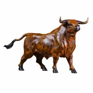 Bull Brass Statue, approved main product view.