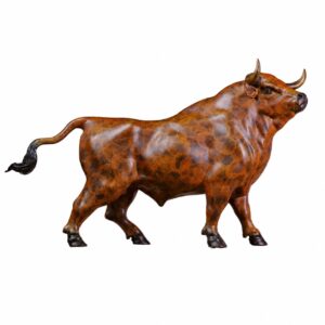 Bull Brass Statue, approved main product view.