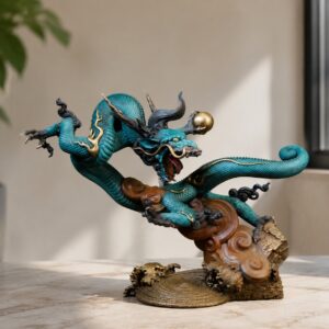 Soaring Dragon Brass Statue, approved hero product view.
