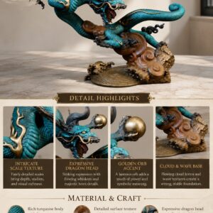 Soaring Dragon Brass Statue, approved main product view.