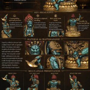 Mahakala Bodhisattva Copper Alloy Statue, approved detail product view.