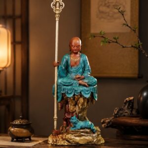 Di-Ting Ksitigarbha Bodhisattva Copper Alloy Statue, approved scene product view.