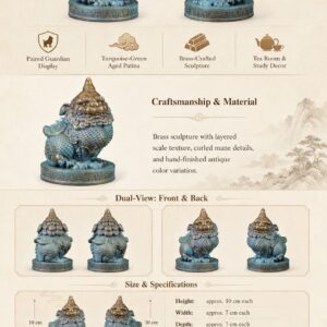 Pixiu Brass Statue, approved detail product view.