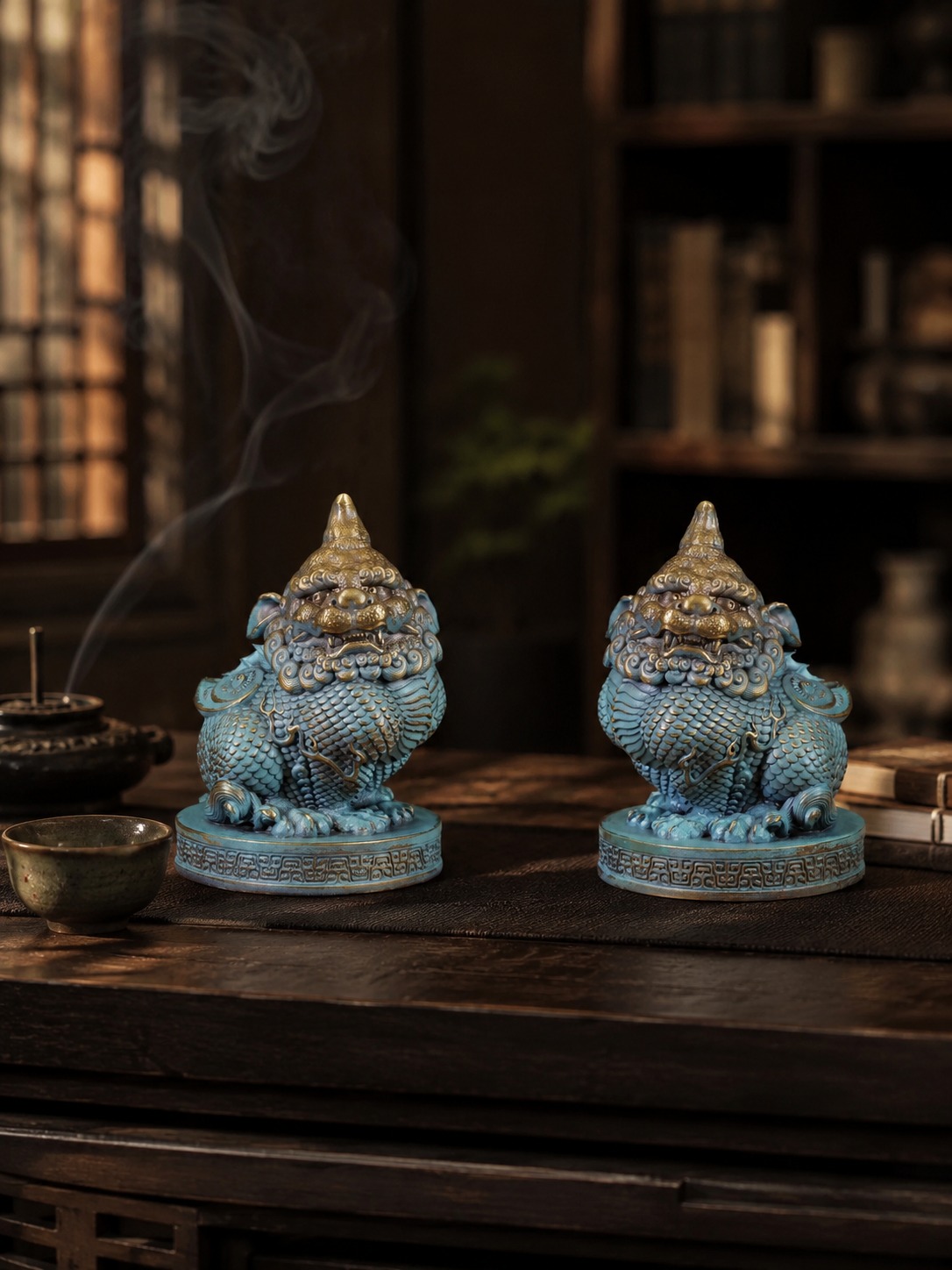 Pixiu Brass Statue, approved scene product view.