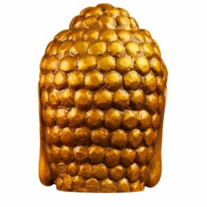 One Thought Between Buddha and Demon Brass Sculpture, approved main product view.