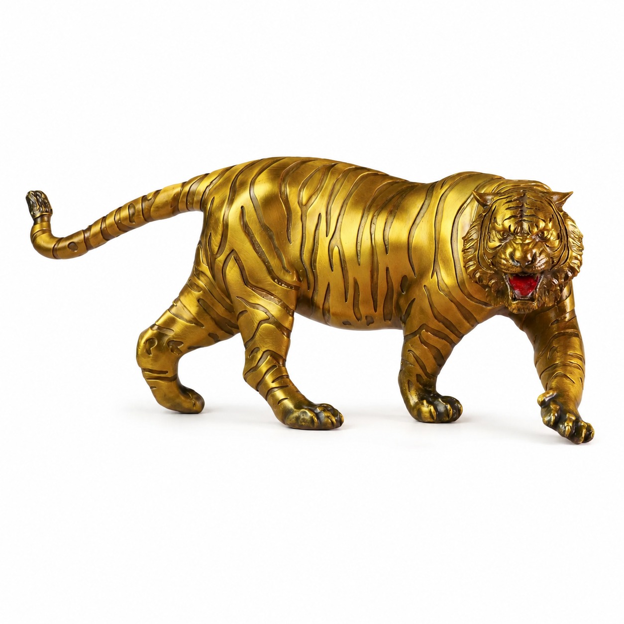 Tiger Brass Statue, approved main product view.