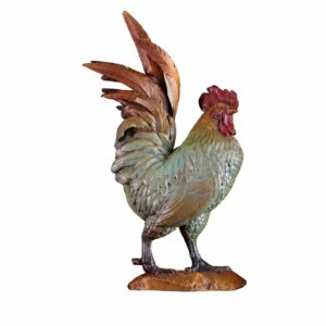 Rooster Brass Statue, approved main product view.