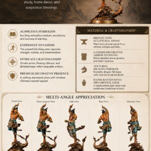 Kuixing Kuidou Bronze Statue, approved detail product view.