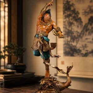 Kuixing Kuidou Bronze Statue, approved scene product view.