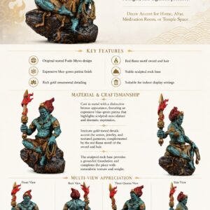 Approved product image of the Seated Fudo Myoo Brass Statue; inspect the listed facts separately.