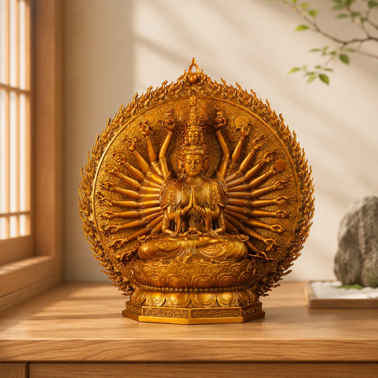 Thousand-Armed Avalokiteshvara Copper Alloy Statue, approved hero product view.