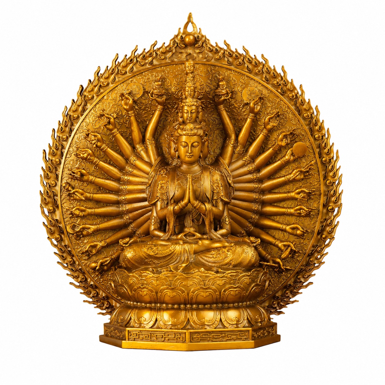 Thousand-Armed Avalokiteshvara Copper Alloy Statue, approved main product view.
