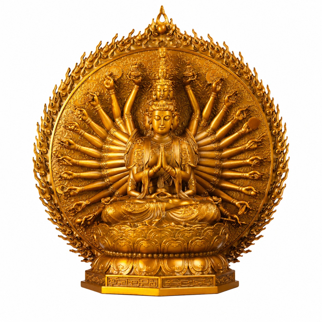 Thousand-Armed Avalokiteshvara Copper Alloy Statue, approved main product view.
