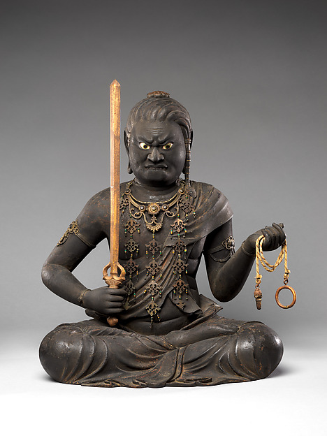 Early thirteenth-century sculpture of Fudo Myoo by Kaikei at the Metropolitan Museum of Art