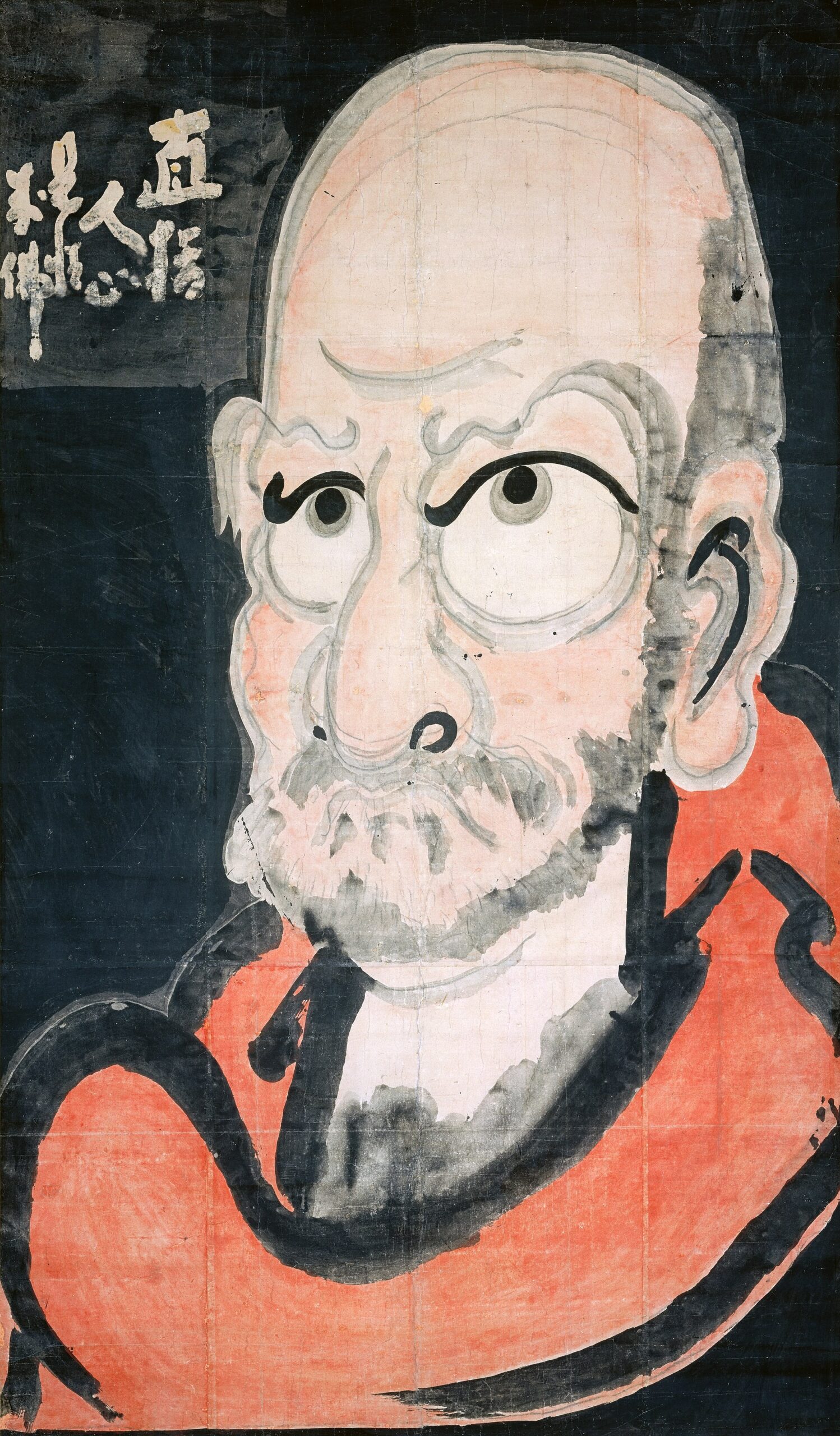 Hakuin Ekaku's public-domain ink painting of wall-facing Daruma from the Tokyo National Museum