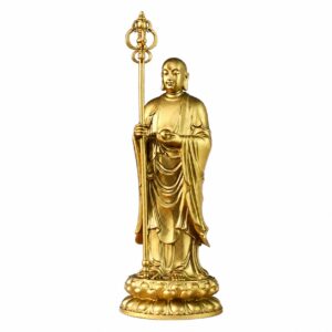 Standing Ksitigarbha Brass Statue, approved main product view.