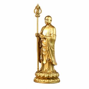 Standing Ksitigarbha Brass Statue, approved main product view.