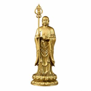 Standing Ksitigarbha Brass Statue, approved main product view.