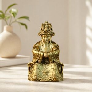 Long Wuye Dragon King Brass Statue, approved hero product view.