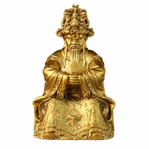 Long Wuye Dragon King Brass Statue, approved main product view.