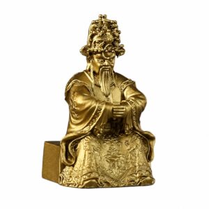 Long Wuye Dragon King Brass Statue, approved main product view.