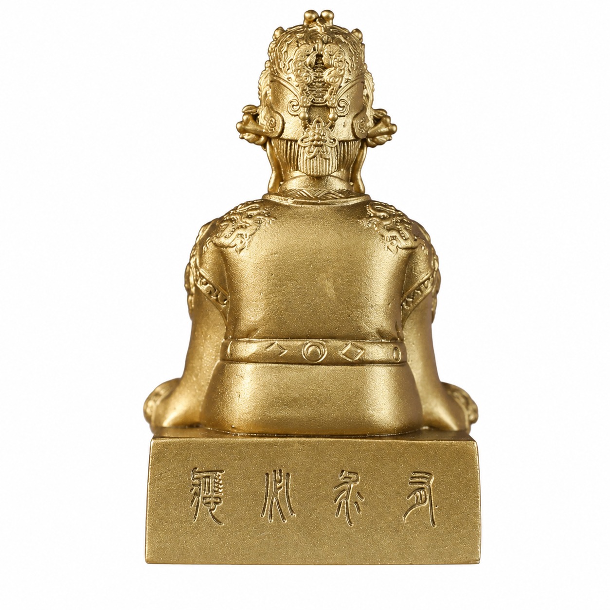 Long Wuye Dragon King Brass Statue, approved main product view.
