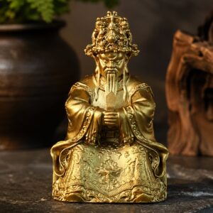 Long Wuye Dragon King Brass Statue, approved scene product view.