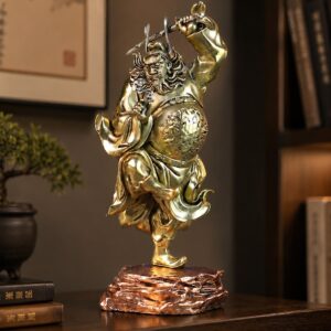 Zhong Kui Brass and Copper Statue, approved scene product view.