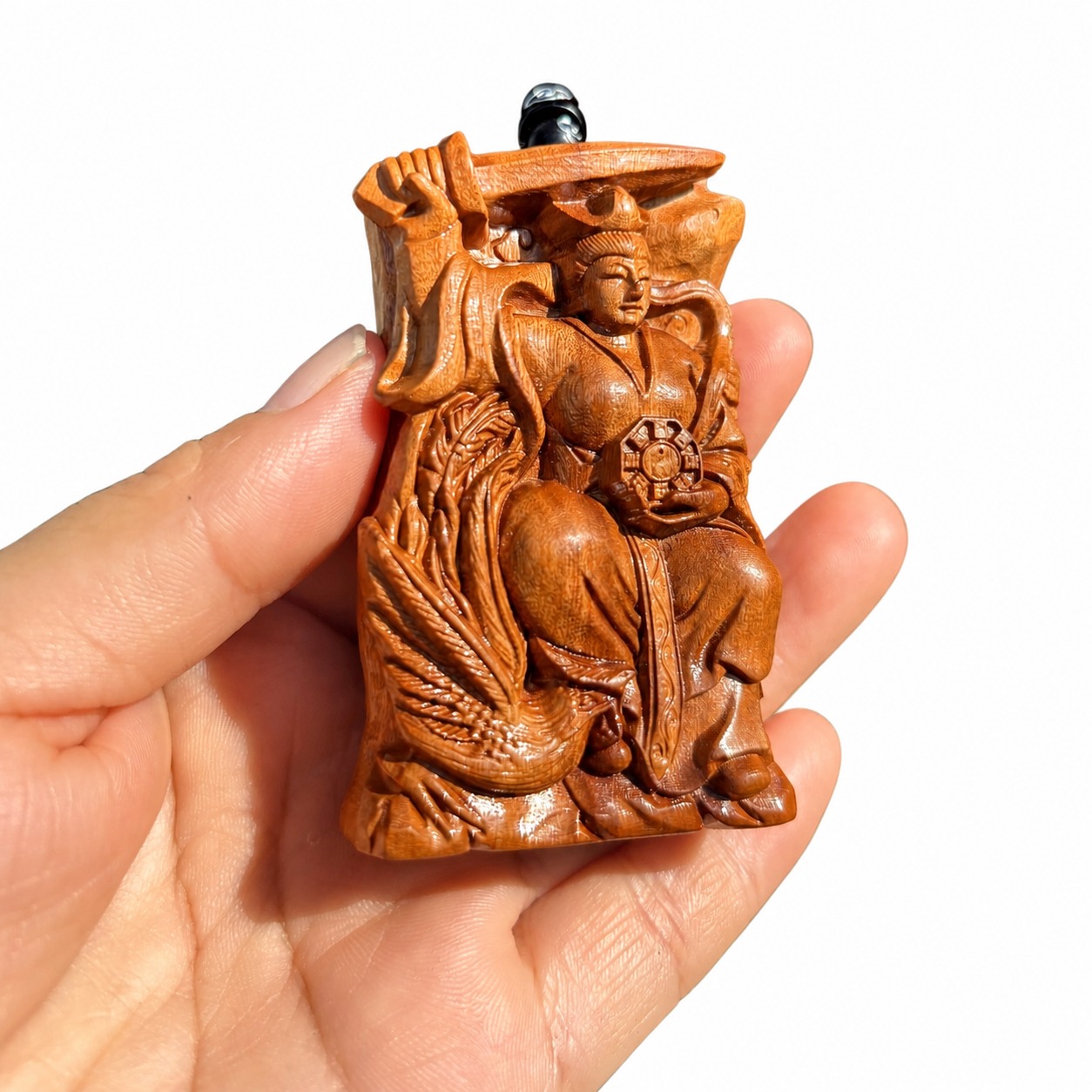 Jiutian Xuannu Wood Token Pendant, approved main product view.