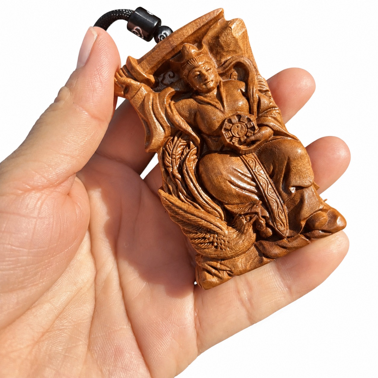 Jiutian Xuannu Wood Token Pendant, approved main product view.