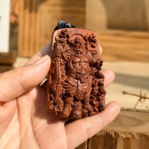 Zhao Gongming Wood Pendant, approved hero product view.