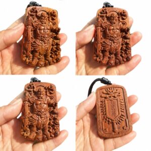 Zhao Gongming Wood Pendant, approved main product view.