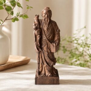 Hua Tuo Wood Statue, approved hero product view.