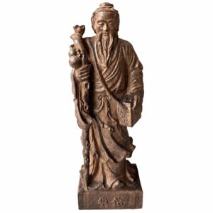 Hua Tuo Wood Statue, approved main product view.