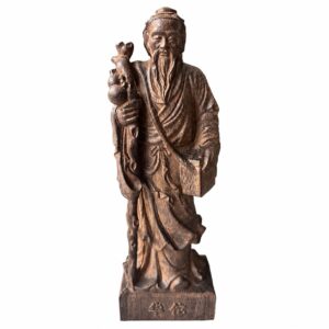 Hua Tuo Wood Statue, approved main product view.