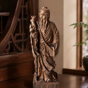 Hua Tuo Wood Statue, approved scene product view.