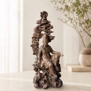 Water-Moon Guanyin Wood Statue, approved hero product view.