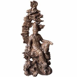 Water-Moon Guanyin Wood Statue, approved main product view.