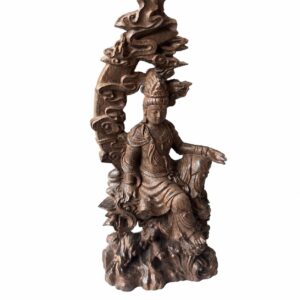 Water-Moon Guanyin Wood Statue, approved main product view.