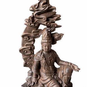 Water-Moon Guanyin Wood Statue, approved main product view.