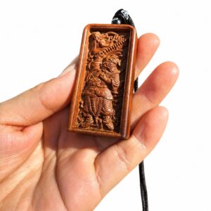 Wang Lingguan Wood Token Pendant, approved main product view.