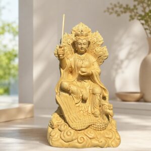 Daoist Goddess Wood Statue, approved hero product view.