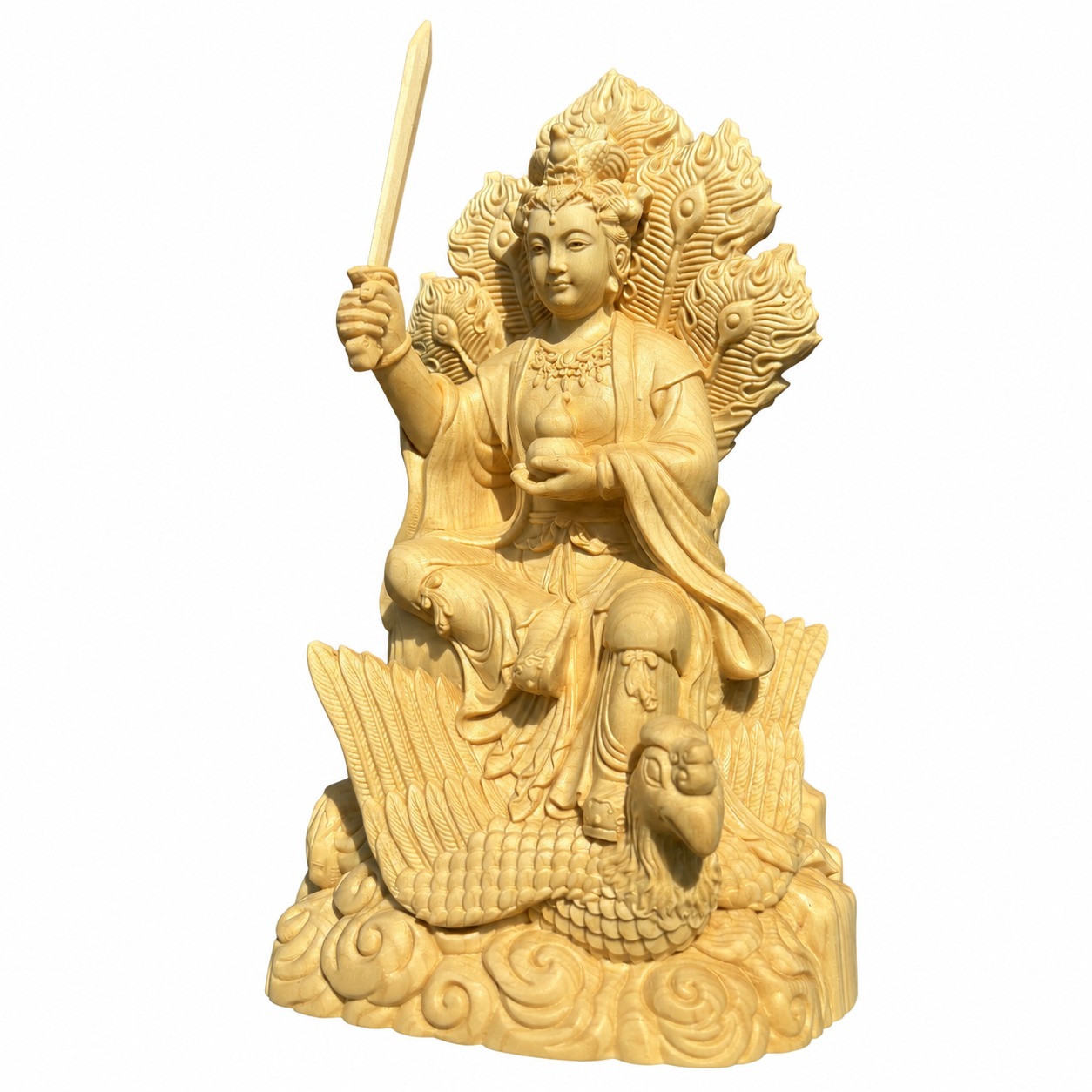 Daoist Goddess Wood Statue, approved main product view.