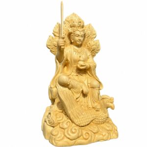 Daoist Goddess Wood Statue, approved main product view.