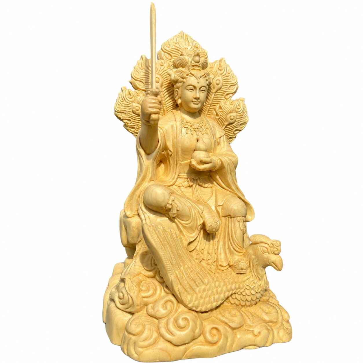 Daoist Goddess Wood Statue, approved main product view.