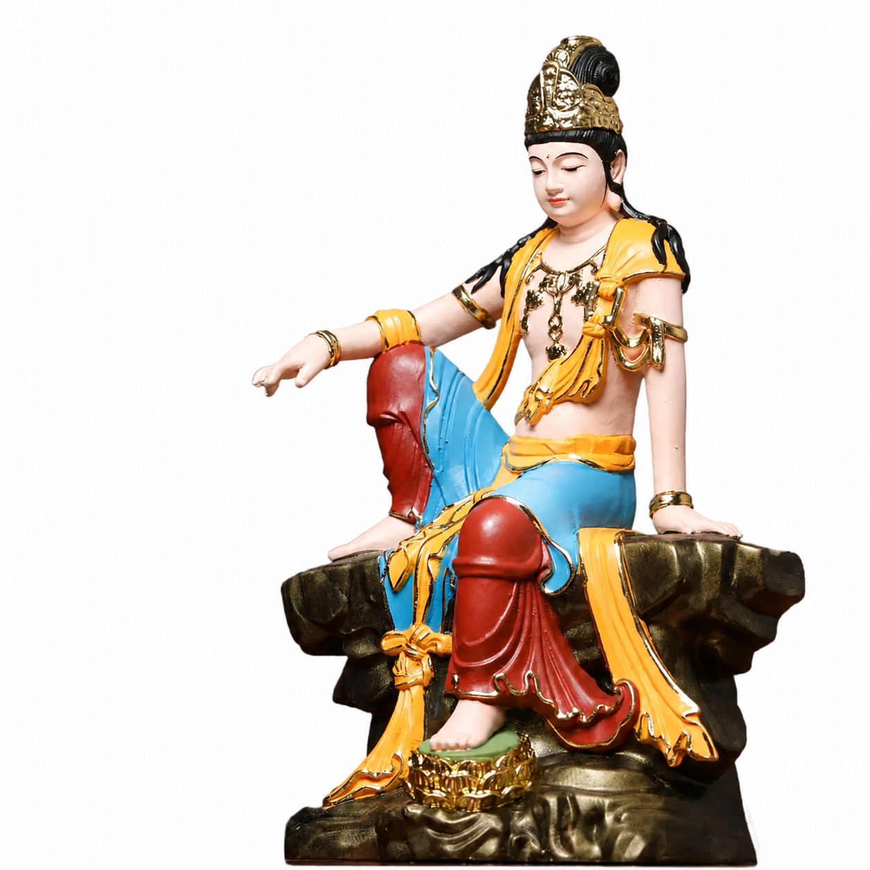 Guanyin Wood Statue, approved main product view.