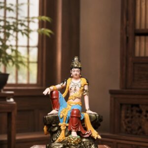 Guanyin Wood Statue, approved scene product view.