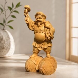 Daikokuten Wood Statue, approved hero product view.